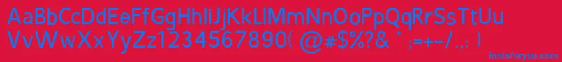 LignummelleRegular Font – Blue Fonts on Red Background