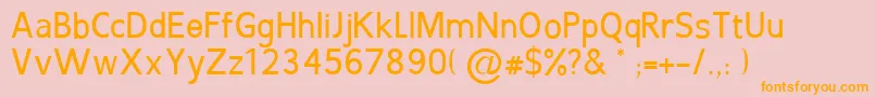 LignummelleRegular Font – Orange Fonts on Pink Background