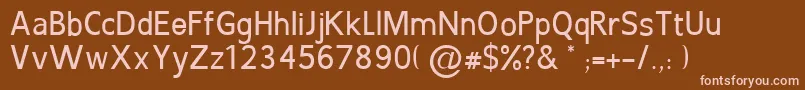 Шрифт LignummelleRegular – розовые шрифты на коричневом фоне