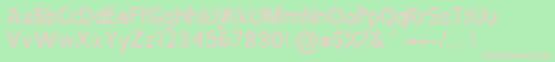 LignummelleRegular Font – Pink Fonts on Green Background