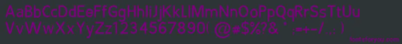 フォントLignummelleRegular – 黒い背景に紫のフォント