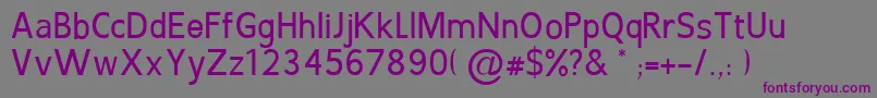 Шрифт LignummelleRegular – фиолетовые шрифты на сером фоне