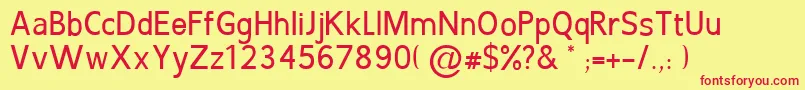 LignummelleRegular Font – Red Fonts on Yellow Background