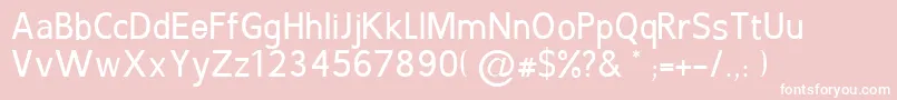 LignummelleRegular Font – White Fonts on Pink Background