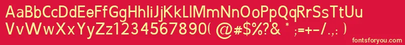 LignummelleRegular Font – Yellow Fonts on Red Background