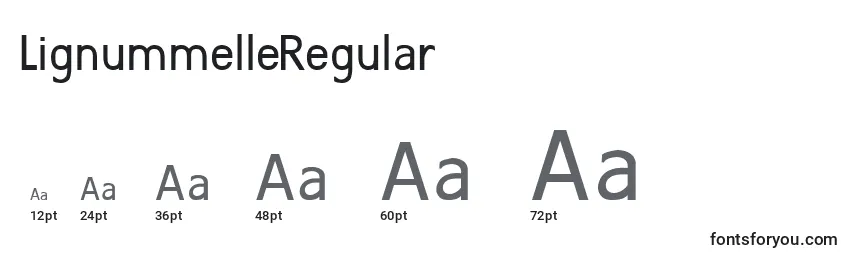 Größen der Schriftart LignummelleRegular