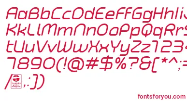TypoAngularRoundedItalicDemo font – Red Fonts