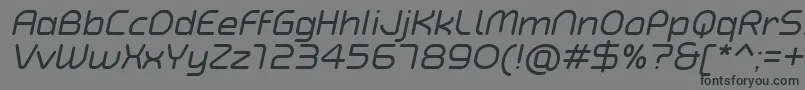 TypoAngularRoundedItalicDemo Font – Black Fonts on Gray Background