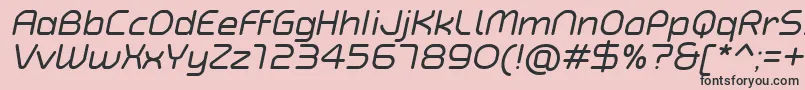 TypoAngularRoundedItalicDemo Font – Black Fonts on Pink Background