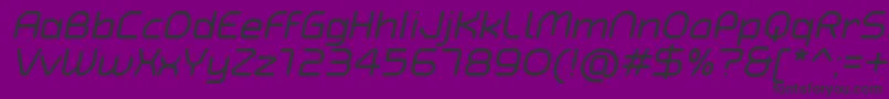 フォントTypoAngularRoundedItalicDemo – 紫の背景に黒い文字