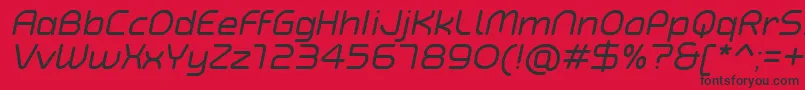 TypoAngularRoundedItalicDemo Font – Black Fonts on Red Background