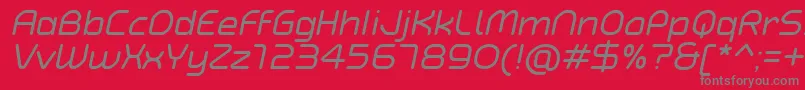 TypoAngularRoundedItalicDemo Font – Gray Fonts on Red Background
