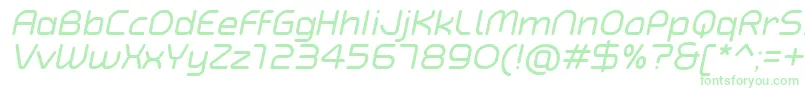 TypoAngularRoundedItalicDemo-fontti – vihreät fontit valkoisella taustalla