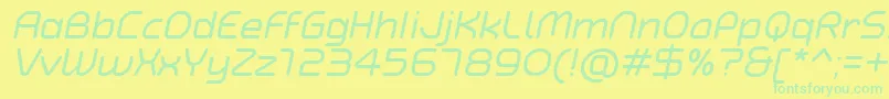 Шрифт TypoAngularRoundedItalicDemo – зелёные шрифты на жёлтом фоне
