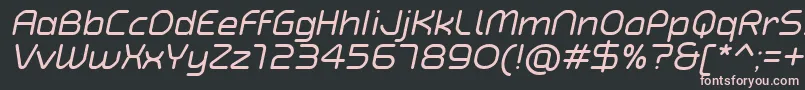 TypoAngularRoundedItalicDemo Font – Pink Fonts on Black Background