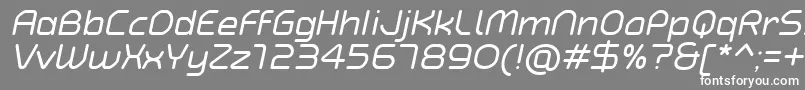 フォントTypoAngularRoundedItalicDemo – 灰色の背景に白い文字
