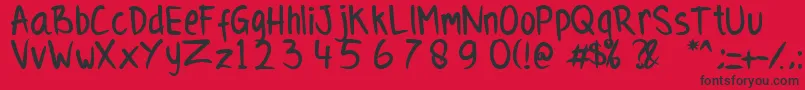 Cihuy Font – Black Fonts on Red Background