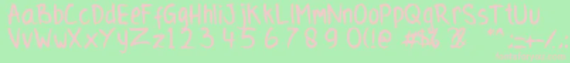 Cihuy Font – Pink Fonts on Green Background