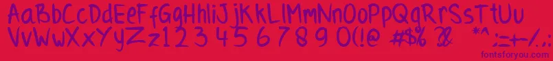 Cihuy Font – Purple Fonts on Red Background
