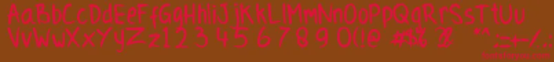 Cihuy Font – Red Fonts on Brown Background
