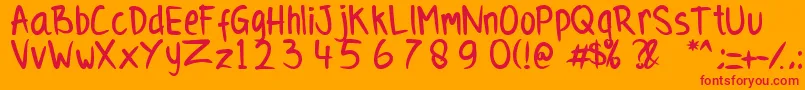 Cihuy Font – Red Fonts on Orange Background
