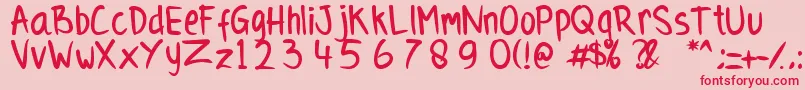 Cihuy Font – Red Fonts on Pink Background