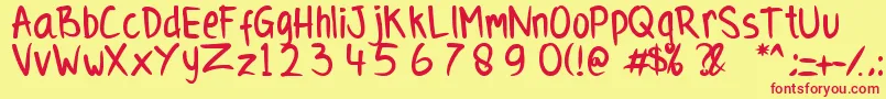 Cihuy Font – Red Fonts on Yellow Background