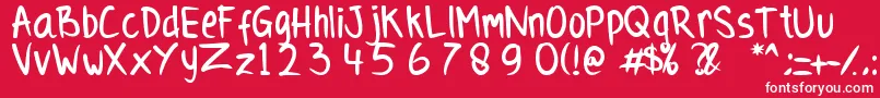 Cihuy Font – White Fonts on Red Background