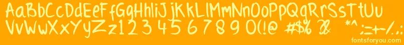 Cihuy Font – Yellow Fonts on Orange Background