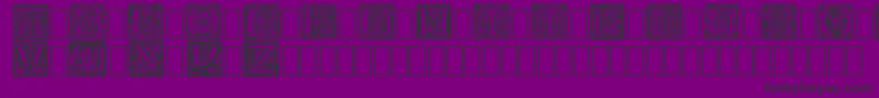 フォントRosecaps – 紫の背景に黒い文字