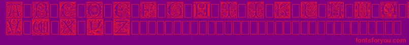 Rosecaps Font – Red Fonts on Purple Background