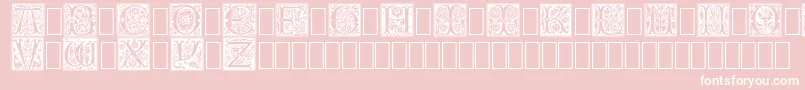 Rosecaps Font – White Fonts on Pink Background