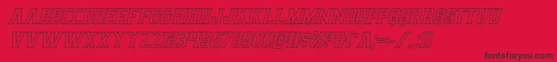 Earthrealmoutital Font – Black Fonts on Red Background