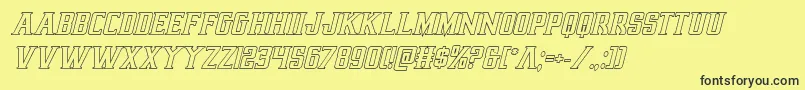 Earthrealmoutital Font – Black Fonts on Yellow Background