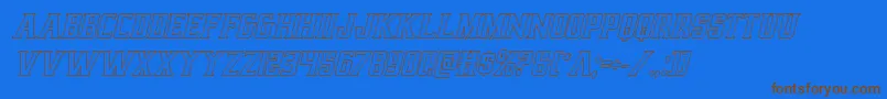 Earthrealmoutital Font – Brown Fonts on Blue Background