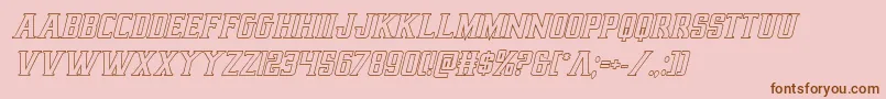 Earthrealmoutital Font – Brown Fonts on Pink Background