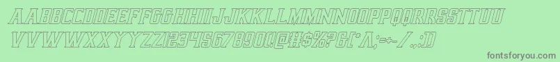 Earthrealmoutital Font – Gray Fonts on Green Background
