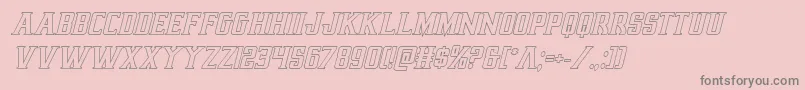 Weitere Informationen zur Earthrealmoutital-Schriftart Earthrealmoutital-Schriftart – Graue Schriften auf rosa Hintergrund