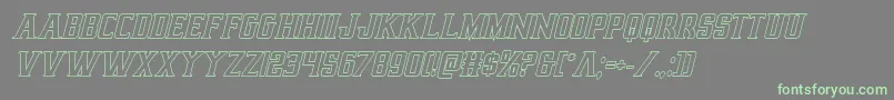 Earthrealmoutital Font – Green Fonts on Gray Background