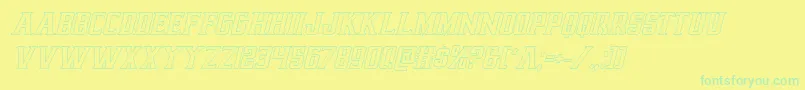 Earthrealmoutital Font – Green Fonts on Yellow Background