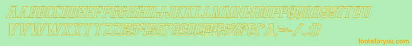Earthrealmoutital Font – Orange Fonts on Green Background