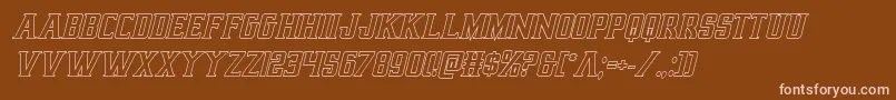 Earthrealmoutital Font – Pink Fonts on Brown Background