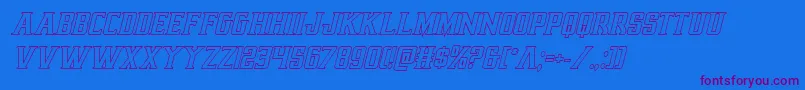 Earthrealmoutital Font – Purple Fonts on Blue Background