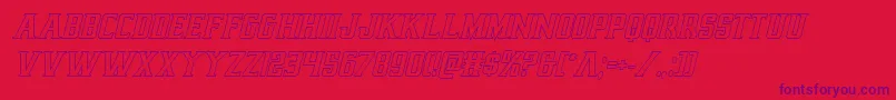 Earthrealmoutital Font – Purple Fonts on Red Background