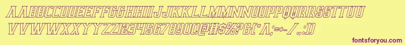 Earthrealmoutital Font – Purple Fonts on Yellow Background