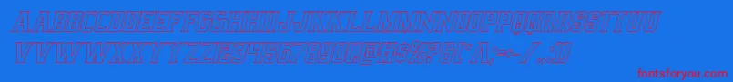 Earthrealmoutital Font – Red Fonts on Blue Background