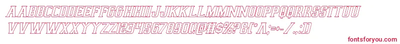 Earthrealmoutital Font – Red Fonts on White Background