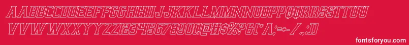 Earthrealmoutital Font – White Fonts on Red Background