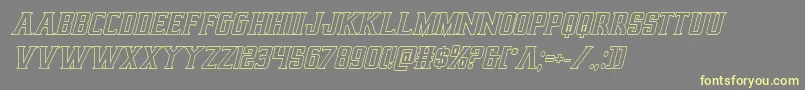 Earthrealmoutital Font – Yellow Fonts on Gray Background