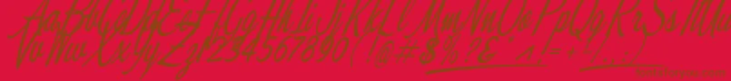 Moonbeam Font – Brown Fonts on Red Background